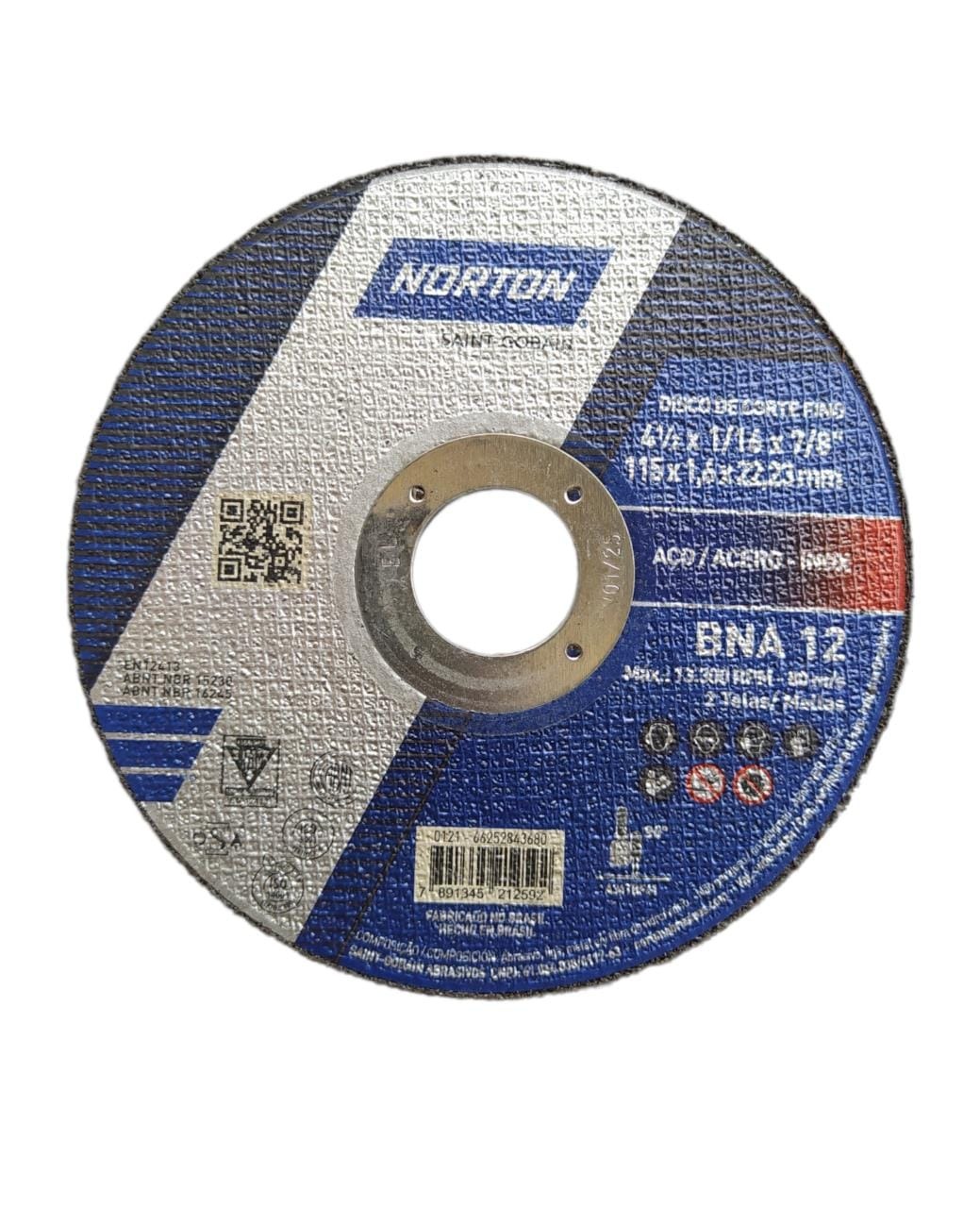 00015230 DISCO C/METAL BNA12 4.5" X 1/16 X 7/8" NORTON - Image 1