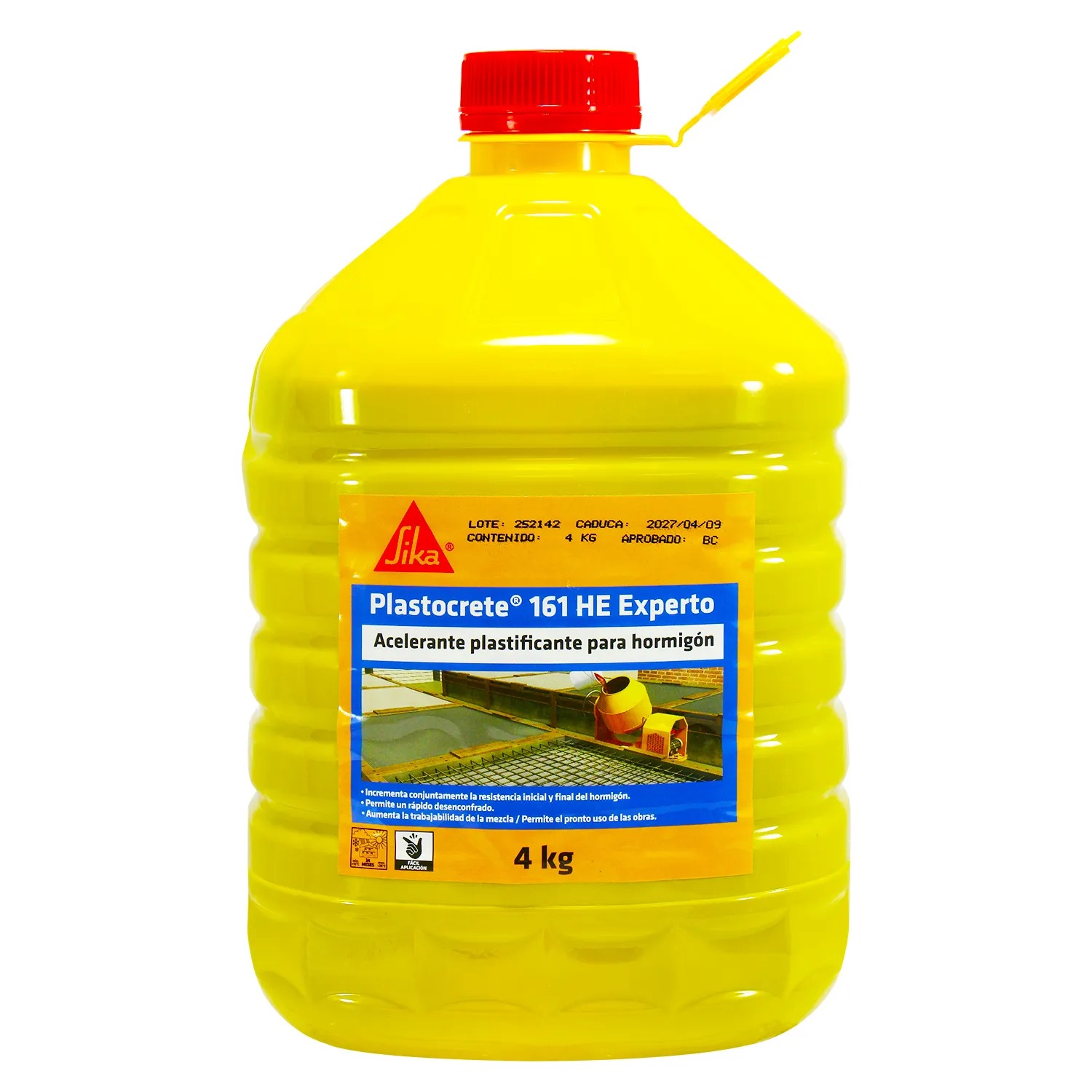 60010360 SIKA PLASTOCRETE 161HE 4Kg. (ACELERANTE) - Image 1