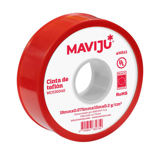 TEFLON ROJO MAVIJU 19MM X 15MT (MC030040)